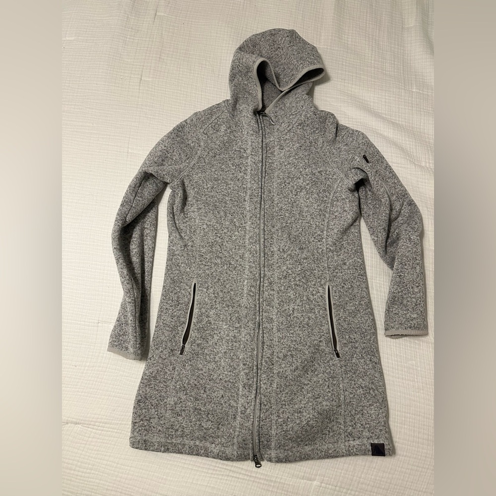 LL Bean Long Sweater Fleece Jacket, size small - some pilling